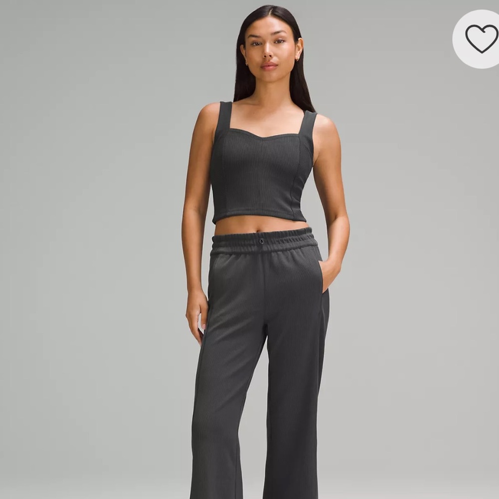 Lululemon ribbed softstreme sweetheart tank xs black